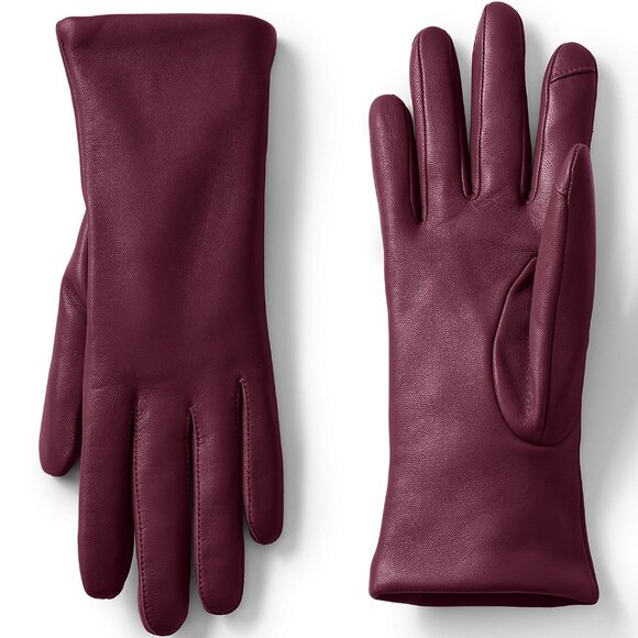 Lands' End Accessories - Lands' End Women's EZ Touch Screen Cashmere Lined Leather Gloves